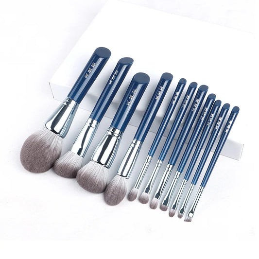 MyDestiny Azure Blue 11pcs Makeup Brush