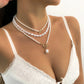 Ingemark Vintage Imitation-Pearl Heart OT Buckle Pendant