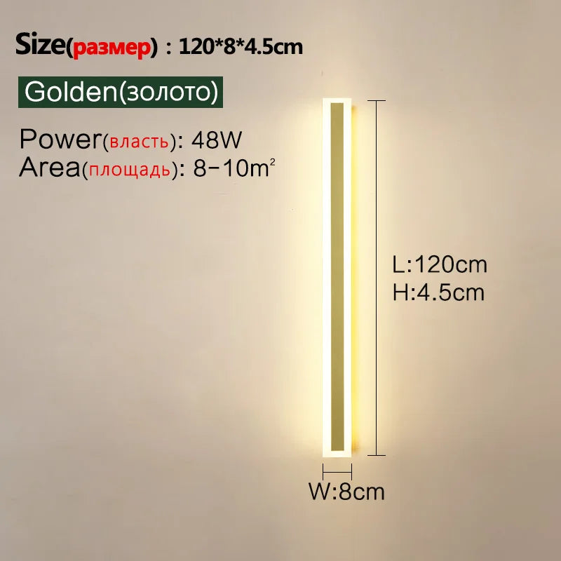 Wall Lamps Line Minimalist  Light Long Strip  Outdoor Waterproof