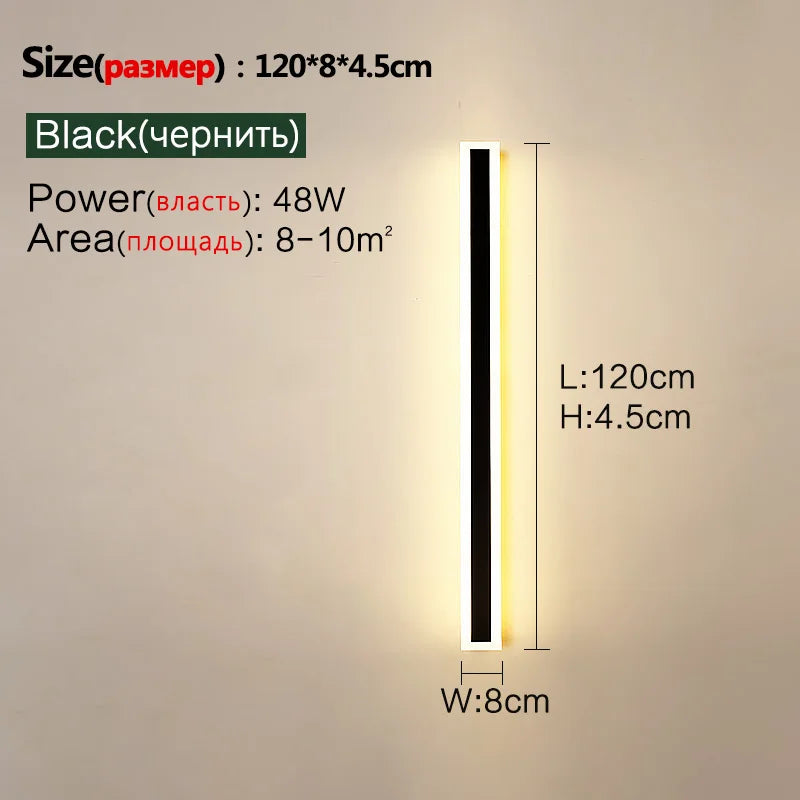 Wall Lamps Line Minimalist  Light Long Strip  Outdoor Waterproof