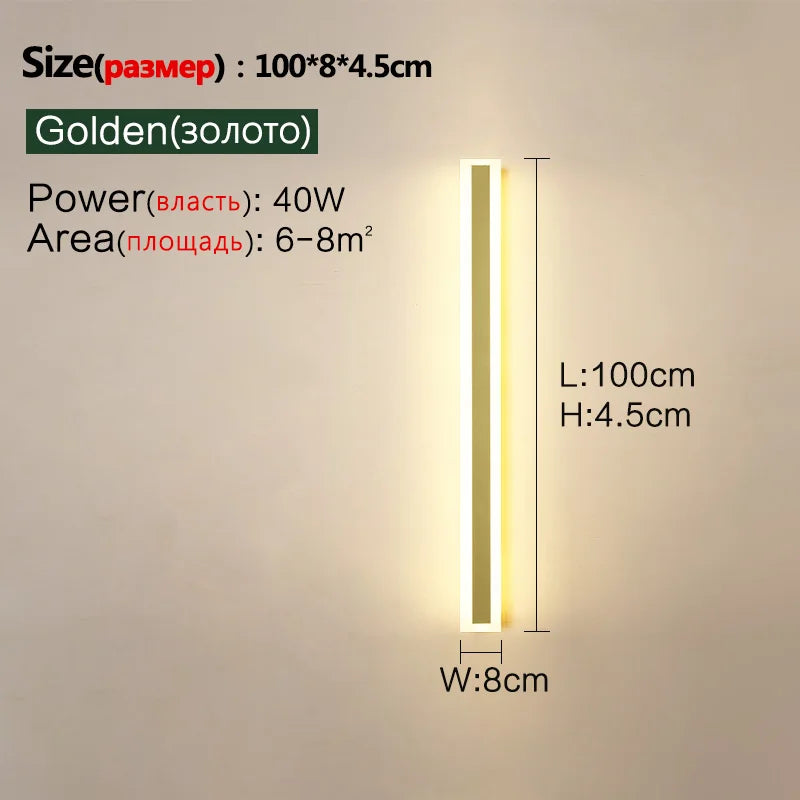 Wall Lamps Line Minimalist  Light Long Strip  Outdoor Waterproof