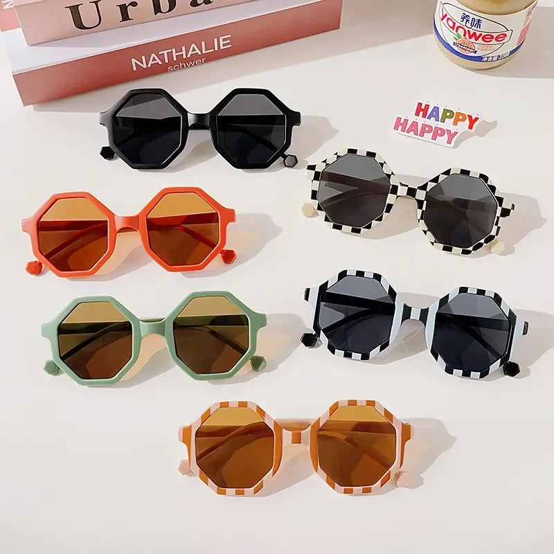 Children Vintage Frosted Round Outdoor Sun Protection Sunglasses