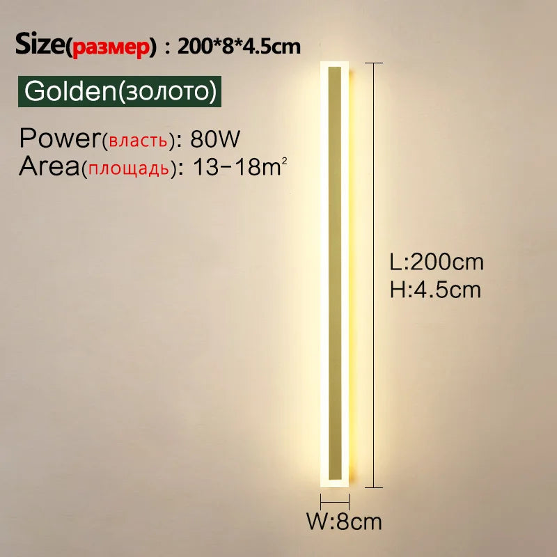 Wall Lamps Line Minimalist  Light Long Strip  Outdoor Waterproof