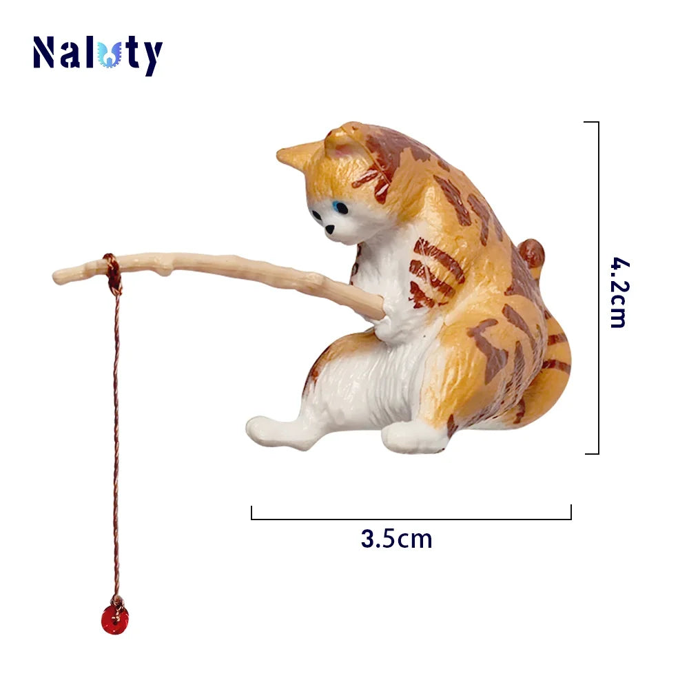 Creative Aquarium Decoration Small Fishing Cat