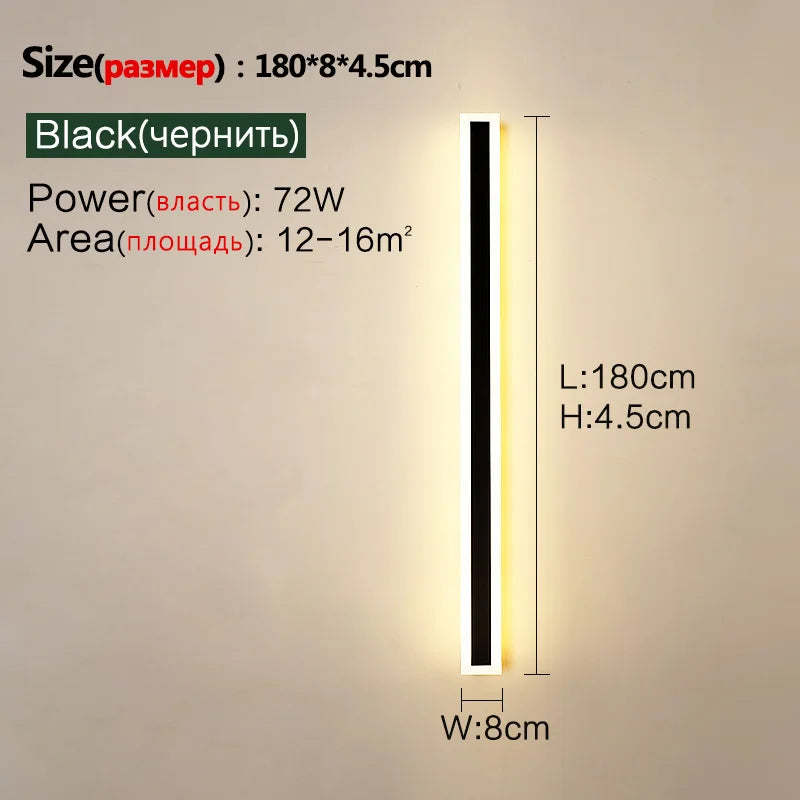 Wall Lamps Line Minimalist  Light Long Strip  Outdoor Waterproof