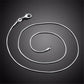 1MM 925 Sterling Silver Chain Fashion Sliver Necklace High Quality Snake Chain For Men And Women