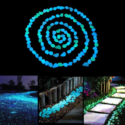 500Pcs Glow In The Dark Garden Pebbles Stones