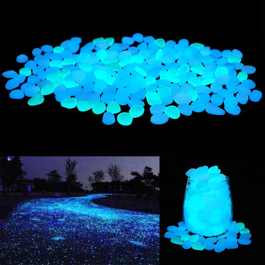 500Pcs Glow In The Dark Garden Pebbles Stones