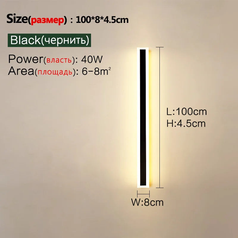 Wall Lamps Line Minimalist  Light Long Strip  Outdoor Waterproof