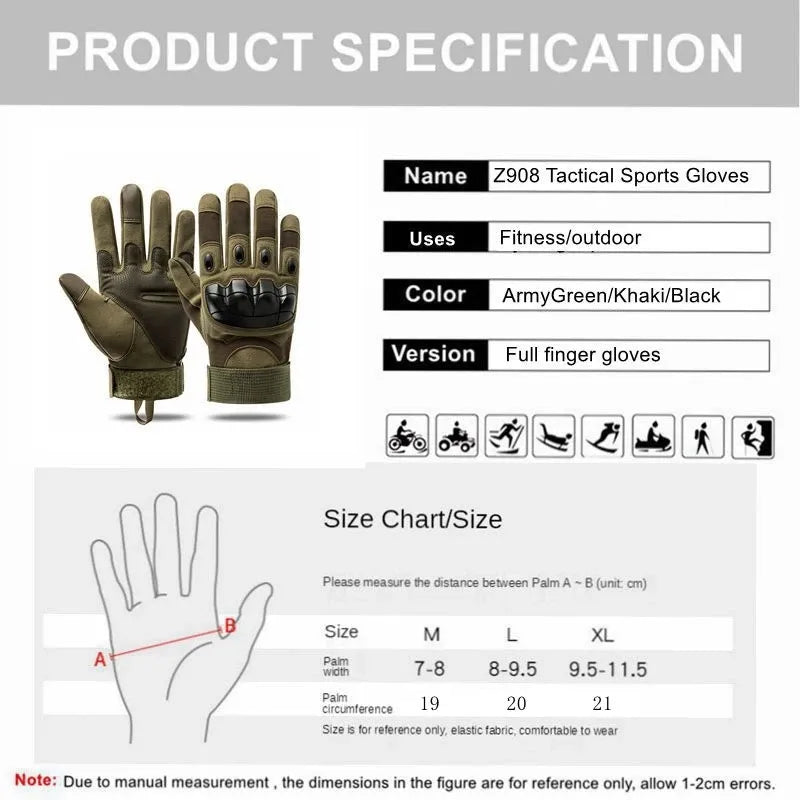 Military Gloves Shooting Gloves Touch Design Fitness Protection Sports Motorcycle Hunting Full Finger Walking Gloves