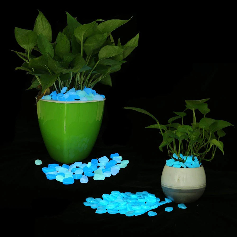 500Pcs Glow In The Dark Garden Pebbles Stones