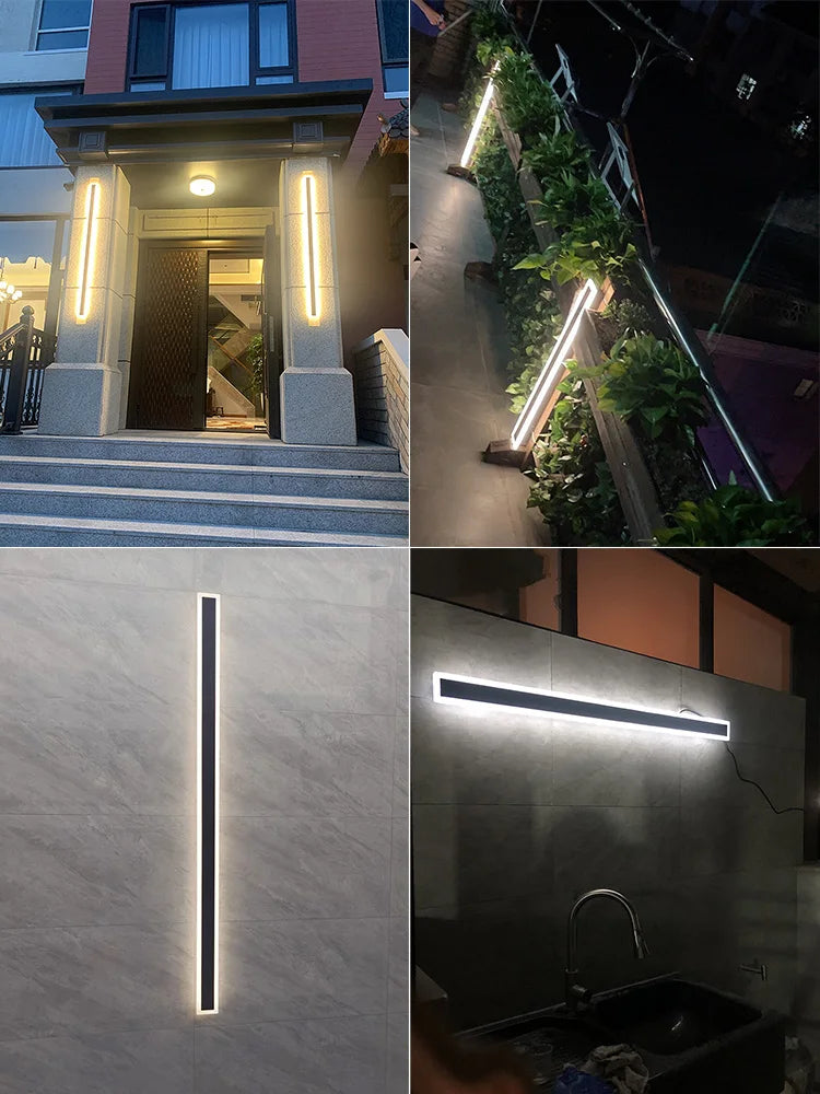 Wall Lamps Line Minimalist  Light Long Strip  Outdoor Waterproof